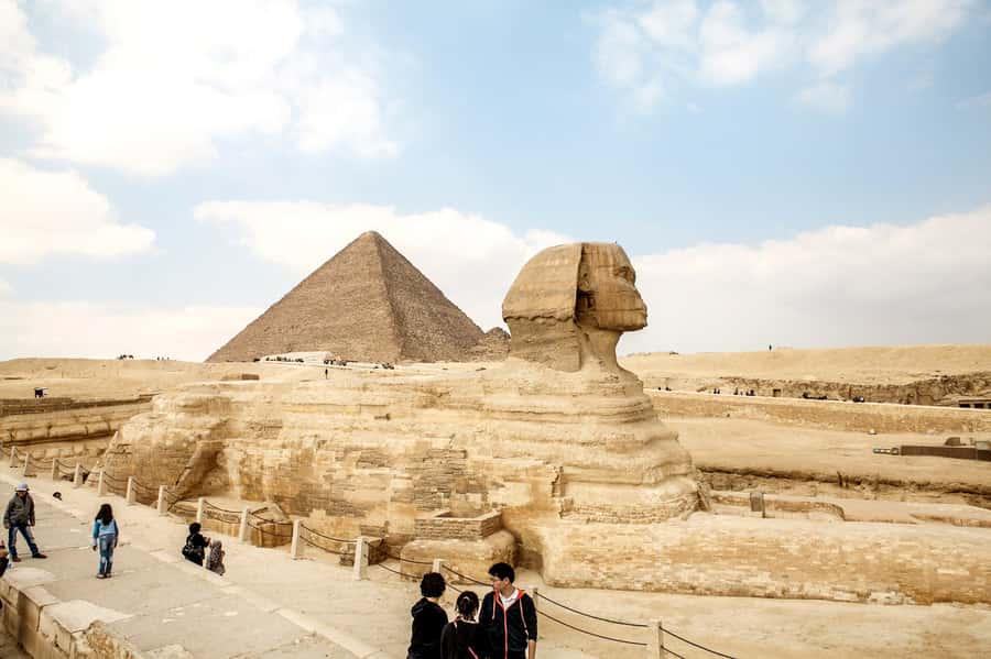Pyramids of Giza and Great Sphinx: Private Half-Day Tour - Valley Temple adds architecture beyond the monuments