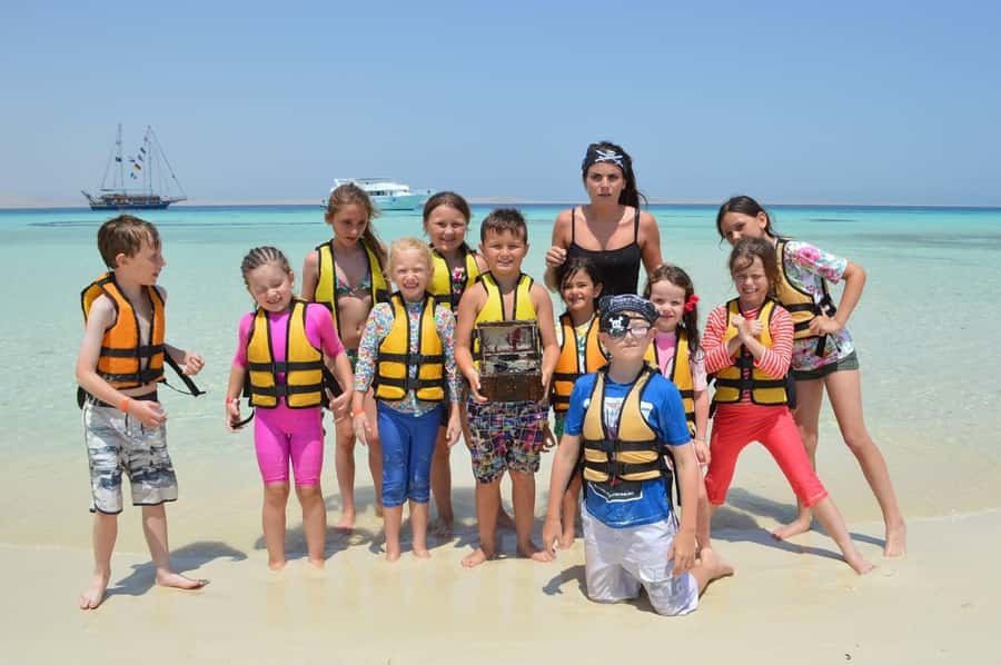 Sharm: Pirates Sailing Boat cruise with transfers & lunch - The first 45-minute snorkeling stop