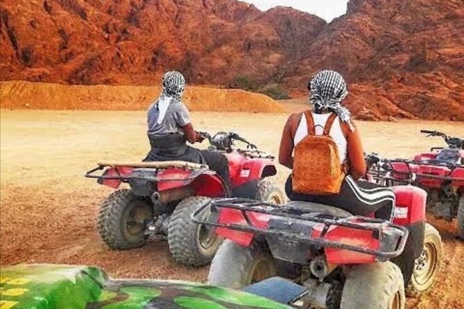 Sharm: Quad Bike or Car Buggy, Camel ride & optional VIP Bedouin Dinner & Show - What the VIP dinner and show adds