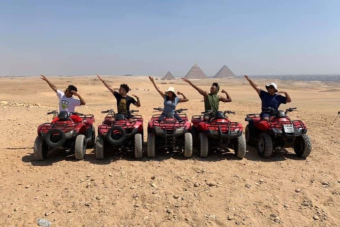 Top rated ATV quad bike at the Desert of Giza Pyramids - Riding the sandy hills near Giza