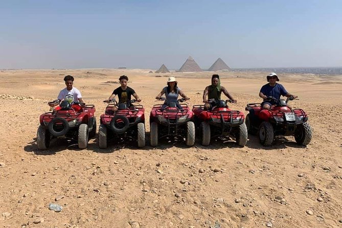 Top rated ATV quad bike at the Desert of Giza Pyramids - The guide makes a real difference