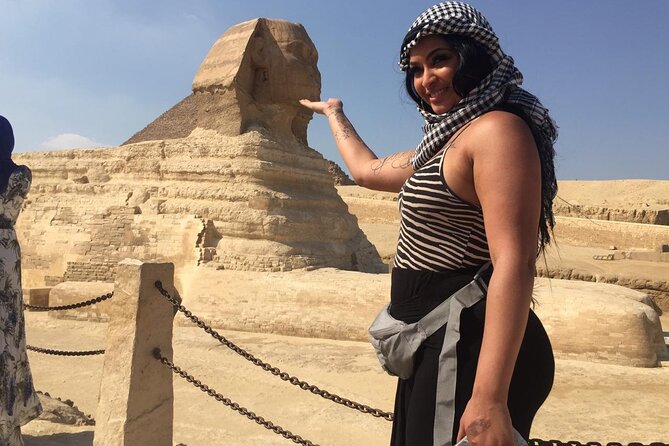 VIP Giza Pyramids,Sphinx, Camel ride, lunch & inside 3rd pyramid - The Sphinx and its famous profile