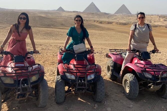 VIP Private GizaPyramids,Sphinx,Camel,QuadBike&Inside 3rd Pyramid - The three Giza pyramids, from Khufu to Menkaure