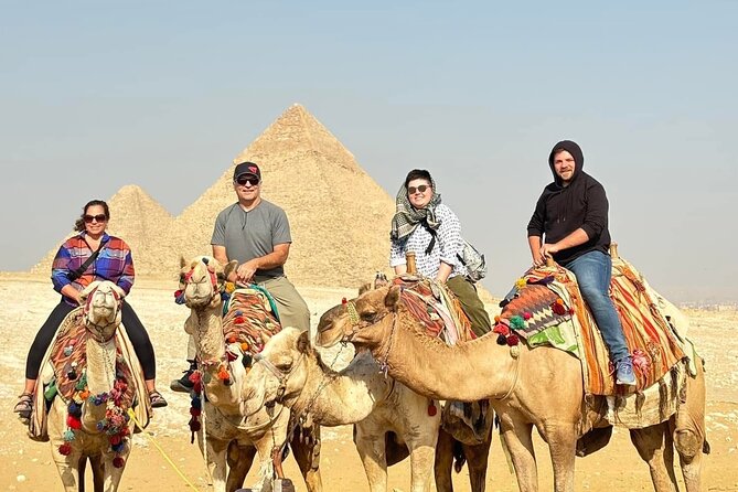 VIP tour of Giza plateau - Three pyramids, one Sphinx, and a desert ride